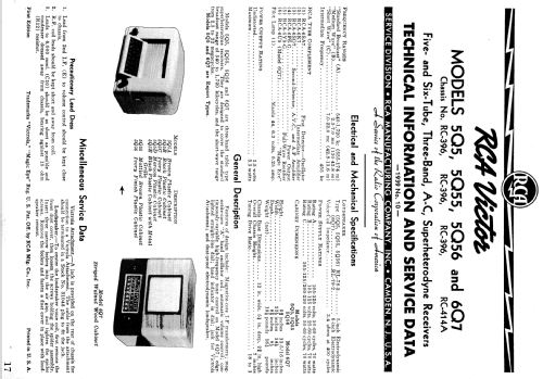 6Q7 Ch= RC-414A; RCA RCA Victor Co. (ID = 978236) Radio