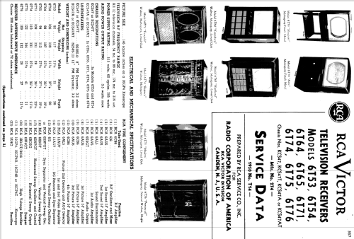 6T75 'Modern' Ch= KCS47AT; RCA RCA Victor Co. (ID = 1380374) Television