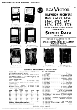 6T76 Ch= KCS47; RCA RCA Victor Co. (ID = 2824099) Télévision