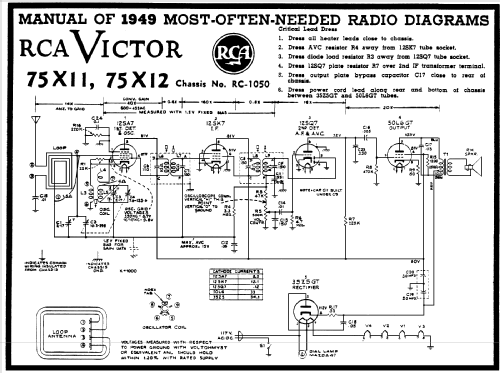 75X11 Ch= RC-1050; RCA RCA Victor Co. (ID = 100444) Radio