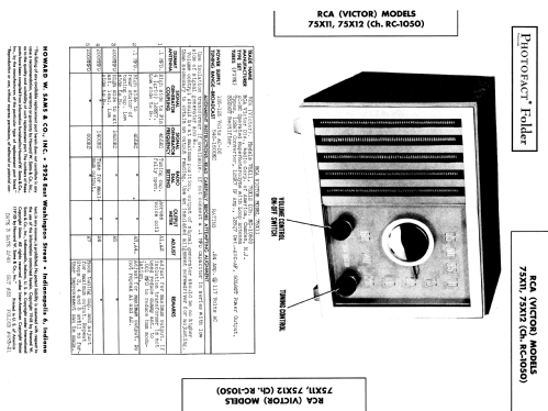 75X12 Ch= RC-1050; RCA RCA Victor Co. (ID = 946557) Radio