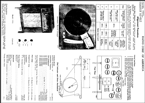 77V1 Ch= RC-615; RCA RCA Victor Co. (ID = 301697) Radio