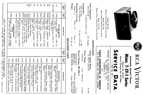 7-EY-1DJ Ch= RS-155; RCA RCA Victor Co. (ID = 1820373) R-Player