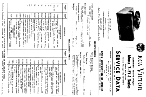 7-EY-1JF Ch= RS-155; RCA RCA Victor Co. (ID = 1820371) Sonido-V