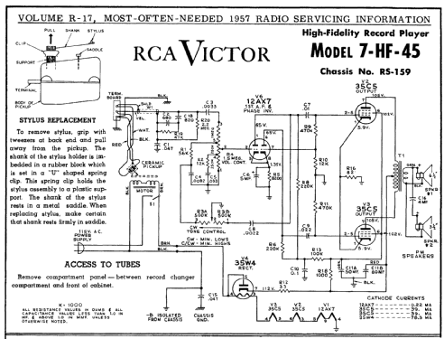 7-HF-45 Ch= RS-159; RCA RCA Victor Co. (ID = 133444) Ton-Bild