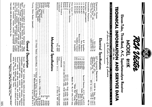 811K Ch= 7K3A; RCA RCA Victor Co. (ID = 938277) Radio