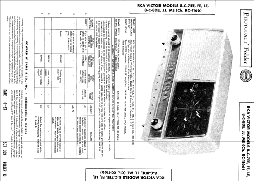 8-C-7FE Ch= RC-1166; RCA RCA Victor Co. (ID = 511876) Radio
