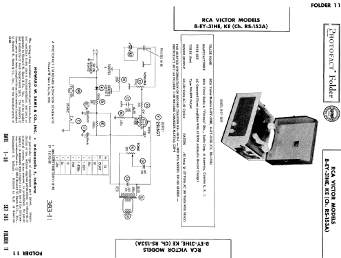 8-EY-31KE Ch= RS-153A; RCA RCA Victor Co. (ID = 508674) Sonido-V