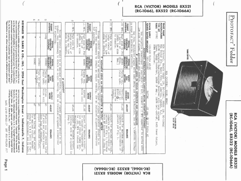 8X521 Ch= RC-1066; RCA RCA Victor Co. (ID = 1451481) Radio