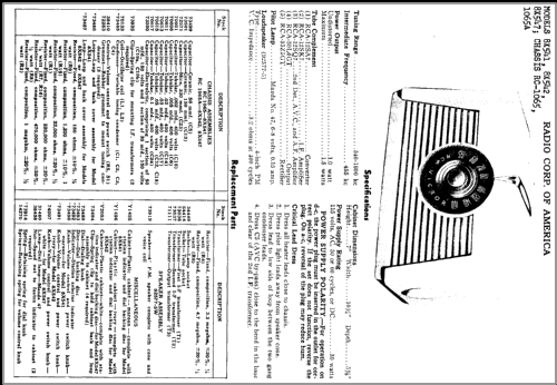 8X541 Ch= RC-1065; RCA RCA Victor Co. (ID = 357661) Radio