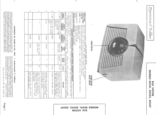 8X547 Ch= RC-1065; RCA RCA Victor Co. (ID = 1524151) Radio