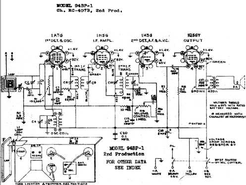 94BP64 Ch= RC-407B; RCA RCA Victor Co. (ID = 990385) Radio