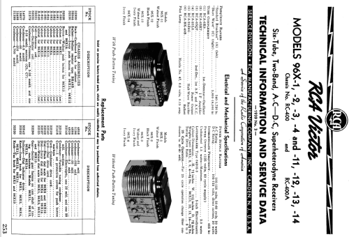 96X-12 Ch= RC-400A; RCA RCA Victor Co. (ID = 988660) Radio