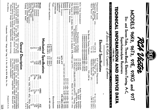 97KG ; RCA RCA Victor Co. (ID = 975899) Radio
