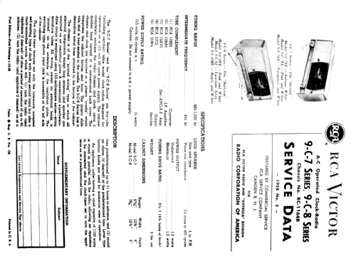 9-C-7 Ch= RC-1166B; RCA RCA Victor Co. (ID = 1487381) Radio