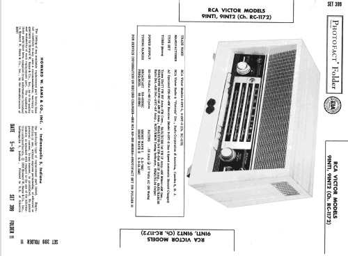 9-INT-2 Ch= RC-1172; RCA RCA Victor Co. (ID = 2605654) Radio