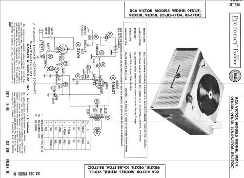 9ED1HE Ch= RS-170C; RCA RCA Victor Co. (ID = 2600684) Sonido-V