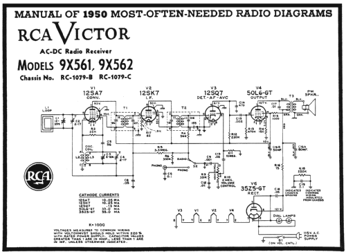 9X561 Ch= RC-1079B; RCA RCA Victor Co. (ID = 116280) Radio