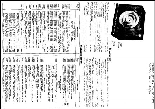 9X572 Ch= RC-1079A; RCA RCA Victor Co. (ID = 272752) Radio