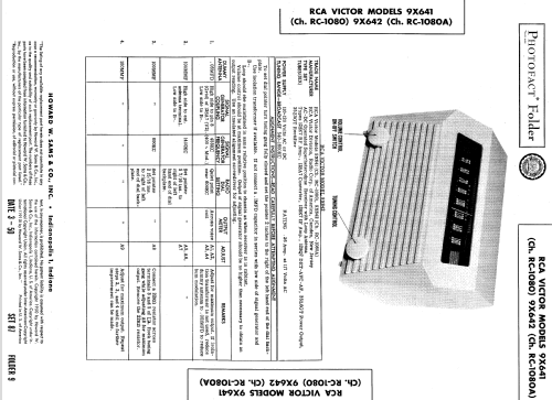 9X642 Ch= RC-1080A; RCA RCA Victor Co. (ID = 497579) Radio