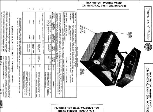 9Y511 Ch= RC-1077B; RCA RCA Victor Co. (ID = 508915) Radio