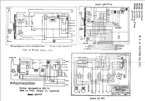 Rectifier Power Amplifier Unit AP-951; RCA RCA Victor Co. (ID = 844398) Ampl/Mixer