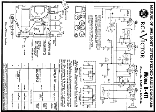 B-411 Ch= RC-1098A; RCA RCA Victor Co. (ID = 130013) Radio