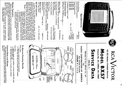 BX57 Ch= RC-1088C; RCA RCA Victor Co. (ID = 1375763) Radio