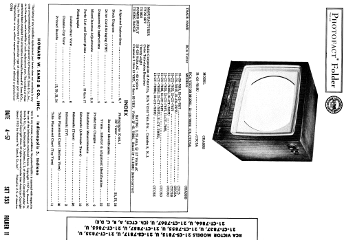 Color Television Receiver 21-CT-7855U - Ch= CTC5E; RCA RCA Victor Co. (ID = 1872912) Television