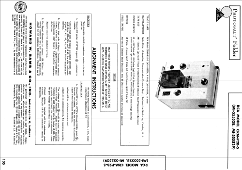 CRM-P2B-5 Ch= 555529; RCA RCA Victor Co. (ID = 536398) CB-Funk