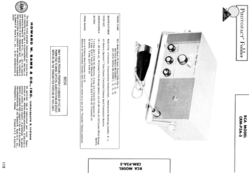 Radio Phone - Mark VII CRM-P3A-5; RCA RCA Victor Co. (ID = 537211) Citizen