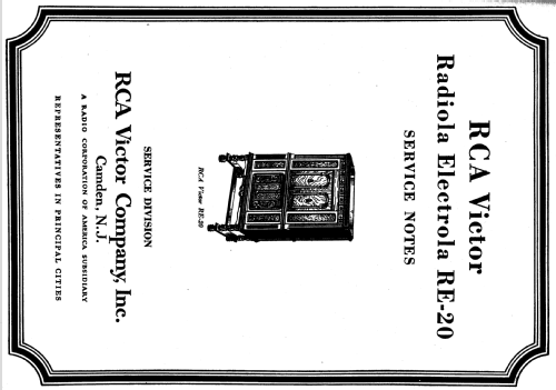 Electrola RE-20; RCA RCA Victor Co. (ID = 972584) Radio