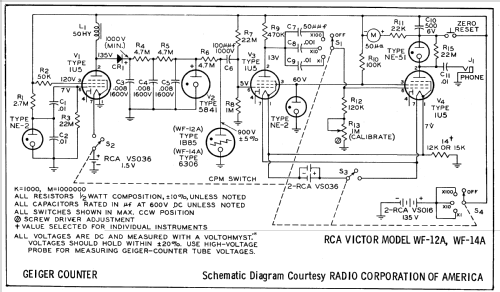 Geiger Counter WF-12A; RCA RCA Victor Co. (ID = 720290) Misc