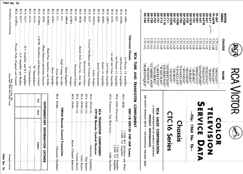GF-711W 'Gilbertson' Ch= CTC16E; RCA RCA Victor Co. (ID = 1557547) Television