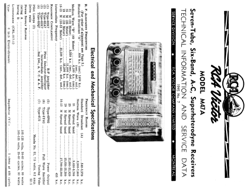 M47A; RCA RCA Victor Co. (ID = 1488470) Radio