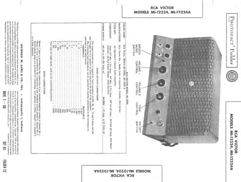 MI12224 ; RCA RCA Victor Co. (ID = 1543646) Ampl/Mixer