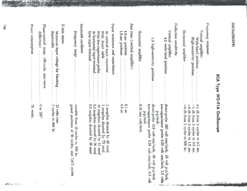 Oscilloscope WO-91A; RCA RCA Victor Co. (ID = 1810675) Equipment