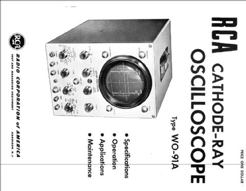 Oscilloscope WO-91A; RCA RCA Victor Co. (ID = 2542299) Equipment