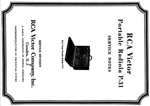 P-31; RCA RCA Victor Co. (ID = 973005) Radio