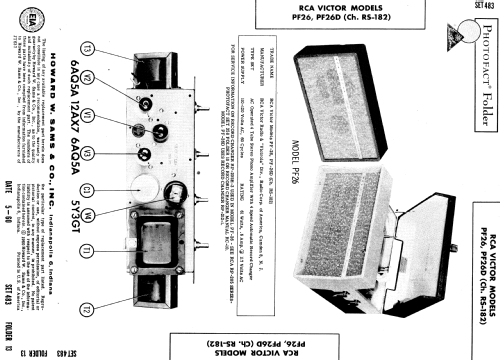 PF-26D Ch= RS-182; RCA RCA Victor Co. (ID = 566049) R-Player