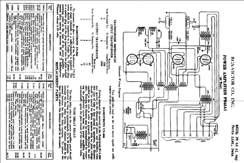 Power Amp. PB 45 A1; RCA RCA Victor Co. (ID = 890822) Ampl/Mixer