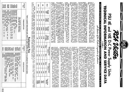 PSU-8B ; RCA RCA Victor Co. (ID = 978084) Power-S