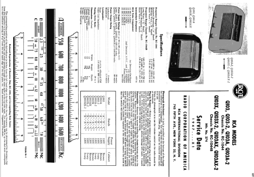 Q103X Ch= RC1044B; RCA RCA Victor Co. (ID = 1106725) Radio