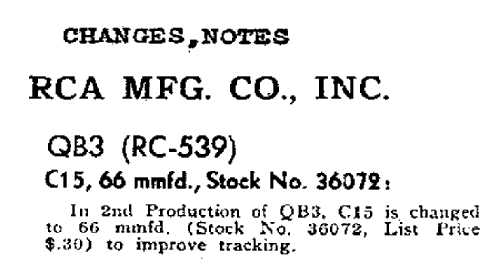 QB3 Ch= RC-539-D; RCA RCA Victor Co. (ID = 902218) Radio