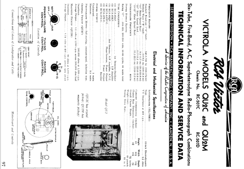 QU2C Ch= RC-507C; RCA RCA Victor Co. (ID = 1048259) Radio
