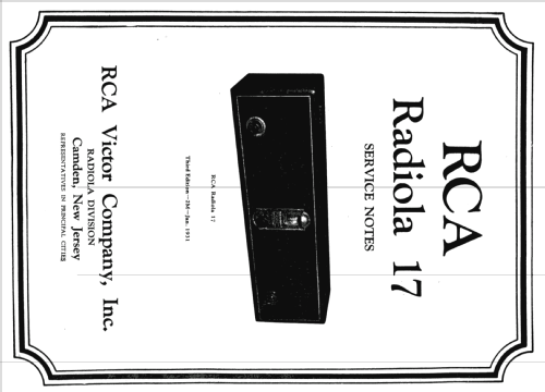 Radiola 17 AR-927; RCA RCA Victor Co. (ID = 1029054) Radio