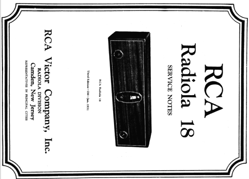 Radiola 18 AC AR-936; RCA RCA Victor Co. (ID = 1031784) Radio