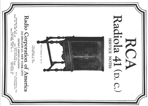 Radiola 41DC; RCA RCA Victor Co. (ID = 1034337) Radio