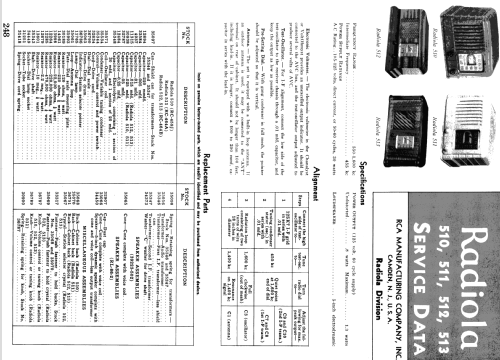 Radiola 510 Ch=RC1003D; RCA RCA Victor Co. (ID = 1054274) Radio