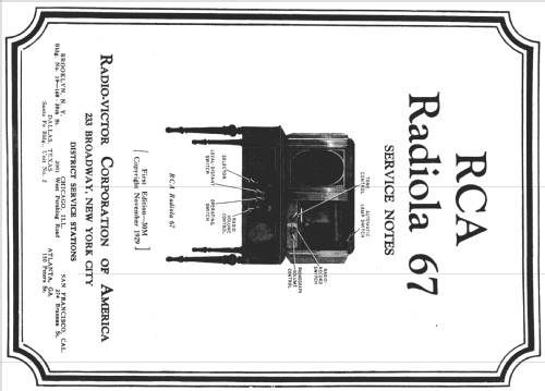 Radiola 67; RCA RCA Victor Co. (ID = 995608) Radio